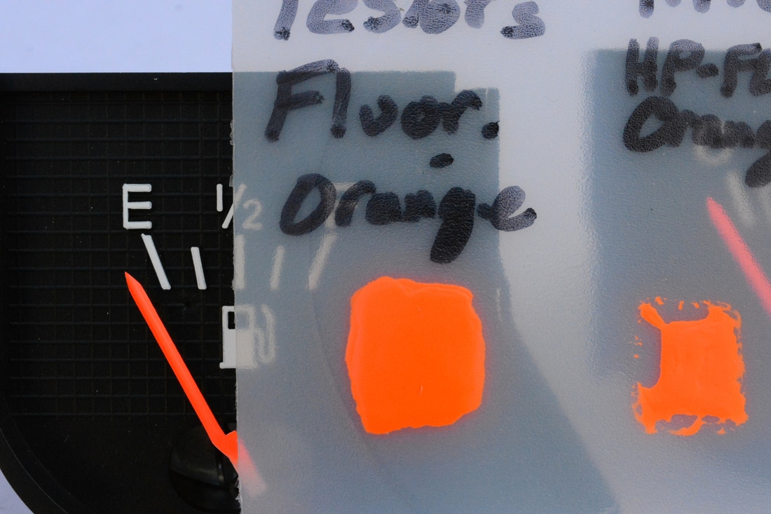 Ecklers Premier Quality Products 61-372013 White-Gauges Orange Needle Paint For Instrument Cluster Gauges 