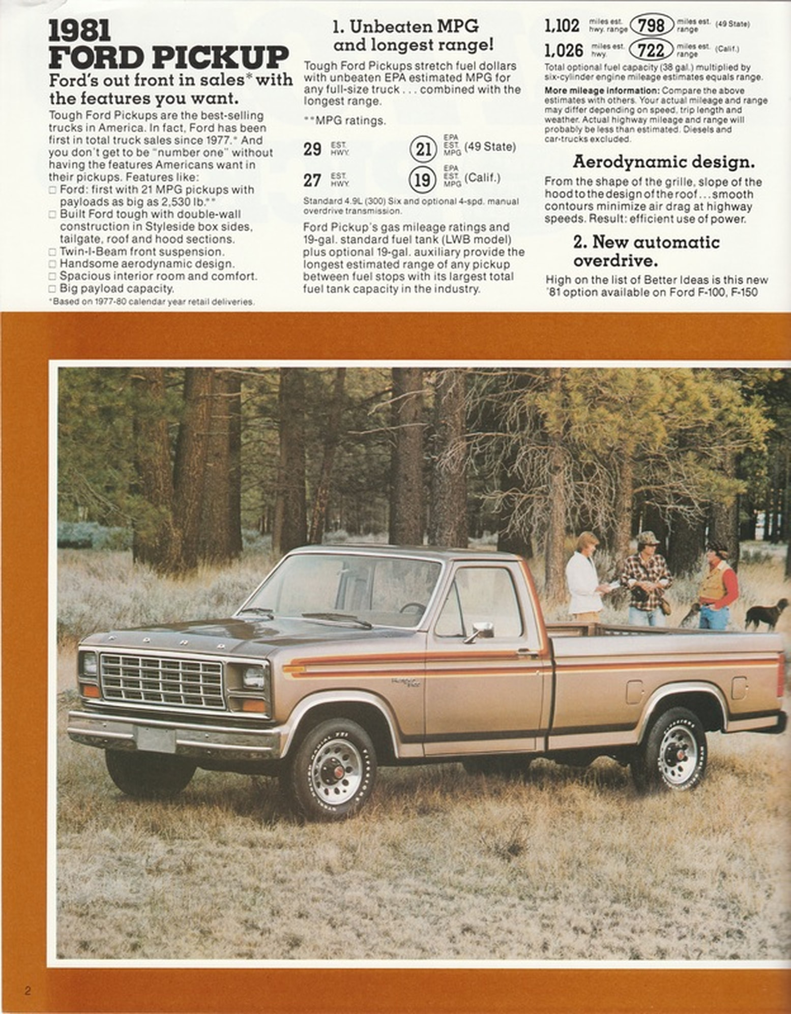 1981 Ford Pickup Truck Brochure F150 F100 Ranger Custom 
